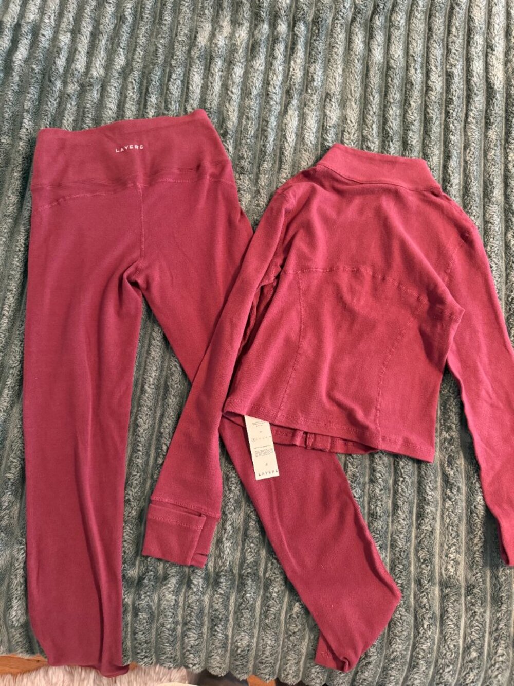 Layere organic cotton zip jacket XS cherry NWT - Picture 9 of 13